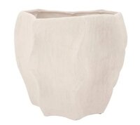 LISBOA WHITE POT WAVE 19X19X16CM