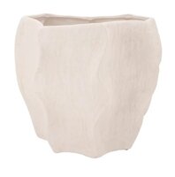 LISBOA WHITE POT WAVE 23X23X20CM