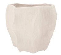 LISBOA WHITE POT WAVE 30X30X26CM