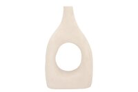 LISBOA WHITE VASE OVAL 28X11X46CM