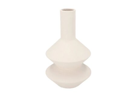LISBOA WHITE VASE TUBE 21X21X36CM