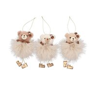 LOULOU BROWN X-MAS HANGER BEER per stuk 7X7X15CM