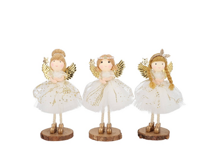 LOULOU COZY GOLD STANDING GIRL per stuk 6X10X17CM