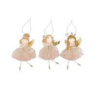 LOULOU PINK X-MAS STANDING GIRL per stuk 9X6X15CM
