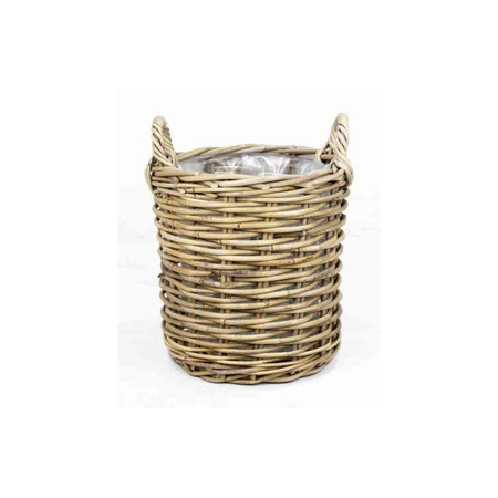 Mand d30h28cm grijs