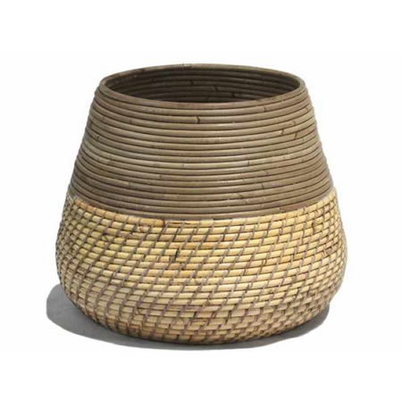 Mand lombok grijs/blond d27h33cm