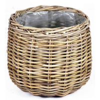 Mand rond d26h24cm grijs