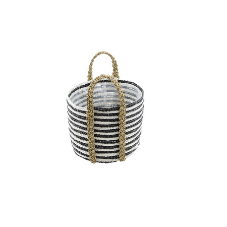 Mand sulawesi d33h28cm wit/zwart