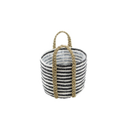 Mand sulawesi d33h28cm wit/zwart