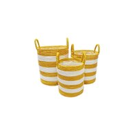 Mand sulawesi d34h40cm wit/geel