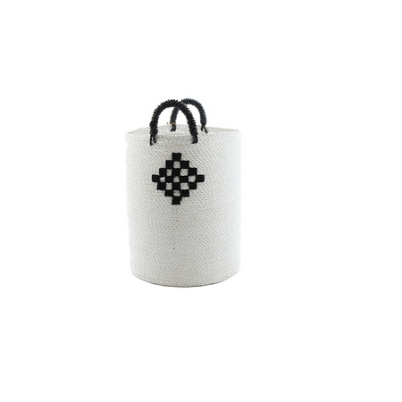 Mand sulawesi d38h46cm wit/zwart