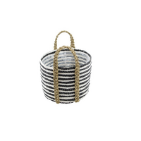 Mand sulawesi d39h34cm wit/zwart