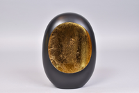 MARRAKECH BLACK/GOLD EGG T-LIGHT 17X9X24CM