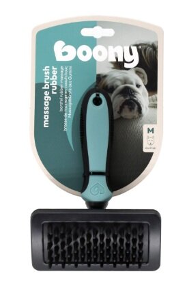 Massageborstel hond rubber medium