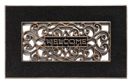 Mathara l45b75cm welcome zwart