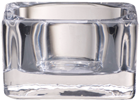 Maxilichthouder square L7,5 Cm H4,2 Cm transparant