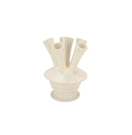 MAYSA OFFWHITE VASE TUBES 13X13X19CM