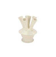 MAYSA OFFWHITE VASE TUBES 13X13X19CM