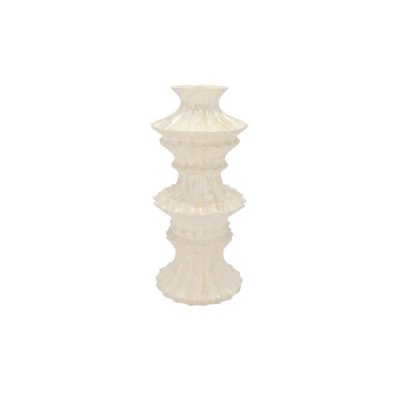 MAYSA OFFWHITE VASE TUBES 13X13X30CM