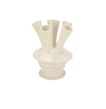 MAYSA OFFWHITE VASE TUBES 21X21X28CM