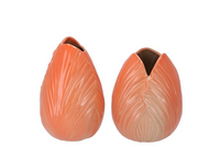 MENTON TULIP VASE ORANGE 12X12X17CM ASS P/1