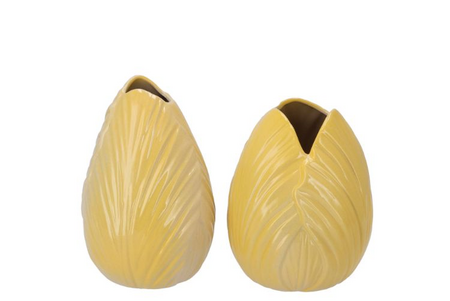 MENTON TULIP VASE YELLOW 12X12X17CM ASS P/1