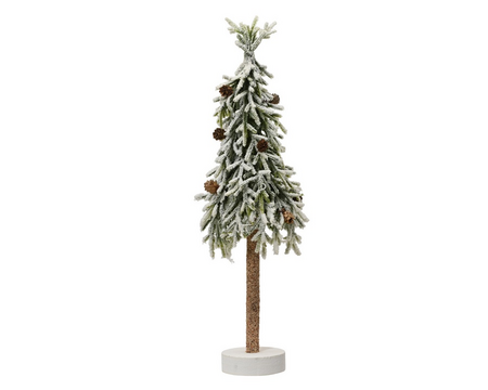 Merry fir mini boom d20h60cm groen/wit