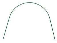 Met. tunnelboog gepl. grn l180cm