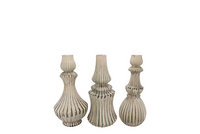 MIKA MAJESTIC GREEN VASE CURVES per stuk 13X25CM