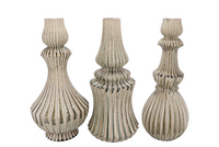 MIKA MAJESTIC GREEN VASE CURVES per stuk 20X39CM