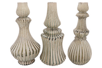 MIKA MAJESTIC GREEN VASE CURVES per stuk 28X57CM