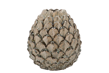 MIKA SCOTTISH GREEN VASE PINECONE EDGE 23X24CM