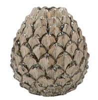 MIKA SCOTTISH GREEN VASE PINECONE EDGE 34X37CM