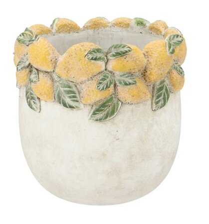 MILEY YELLOW POT LEMONS 27X27X24CM
