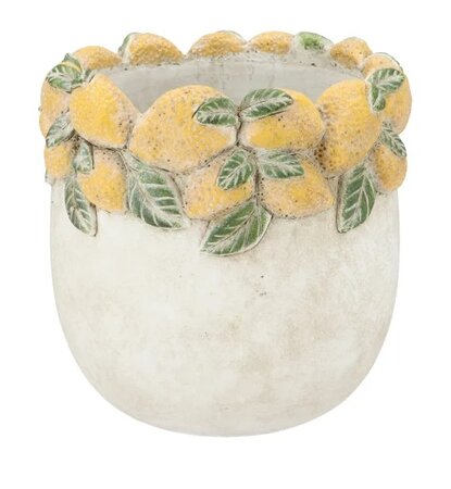 MILEY YELLOW POT LEMONS 30X30X29CM