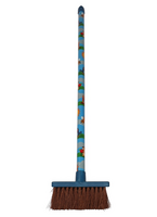 Mini bezem vogel/egel/bij blauw