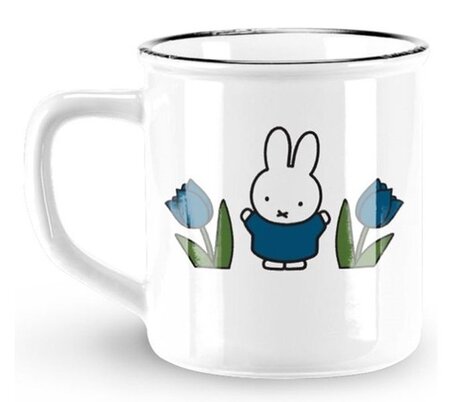 Mok nijntje blauwe tulp d8h7.5cm