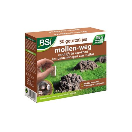 Mollen weg 50 zakjes