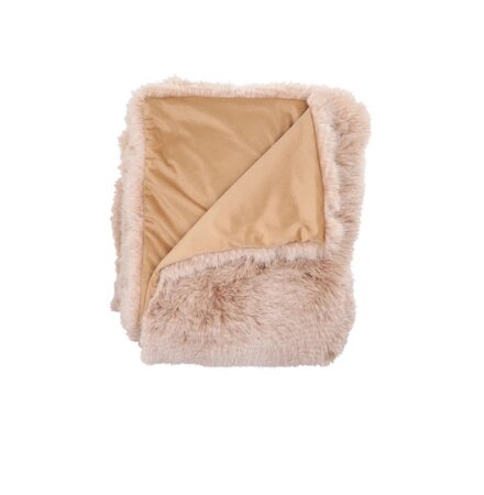 MONTANA FAUX SAND PLAID FUR 140X180CM