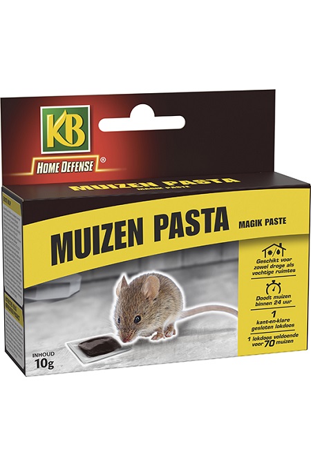 Muizen pasta alfachloralose