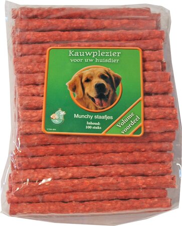 Munchystaaf zak a 100 rood 12cm - afbeelding 1