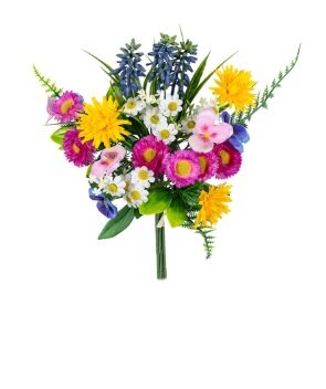 Muscari/viooltje bundel h39cm geel