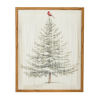 Muurdeco boom fsc l50b2.8h70cm wit