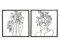 Muurdeco ijzer l2b35h35cm zwart a2