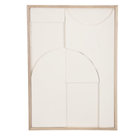 Muurdecoratie angela l70b50h2cm wit