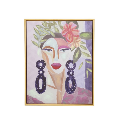 Muurdecoratie camelia l40b50h3.5cm