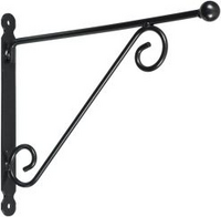 Muurhaak knop zwart h31b39cm - afbeelding 4