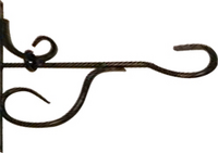 Muurhaak smeedijzer h28.5b35cm zwart - afbeelding 2