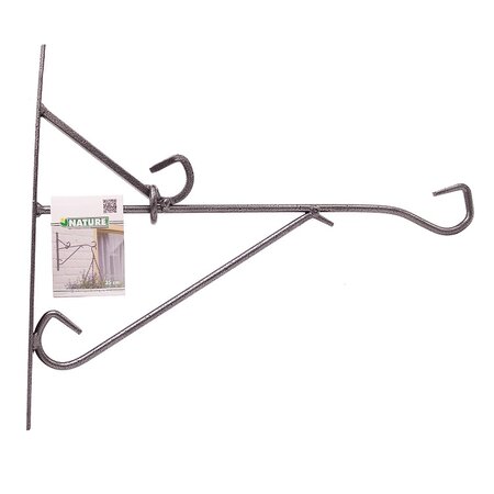 Muurhaak smeedijzer h28.5b35cm zwart - afbeelding 1