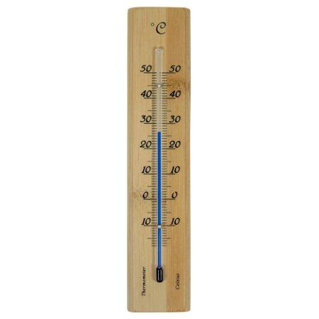 Muurthermometer bamboe h19b4l1cm